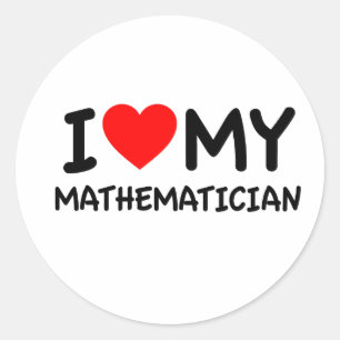 I kärlek min matematiker runt klistermärke