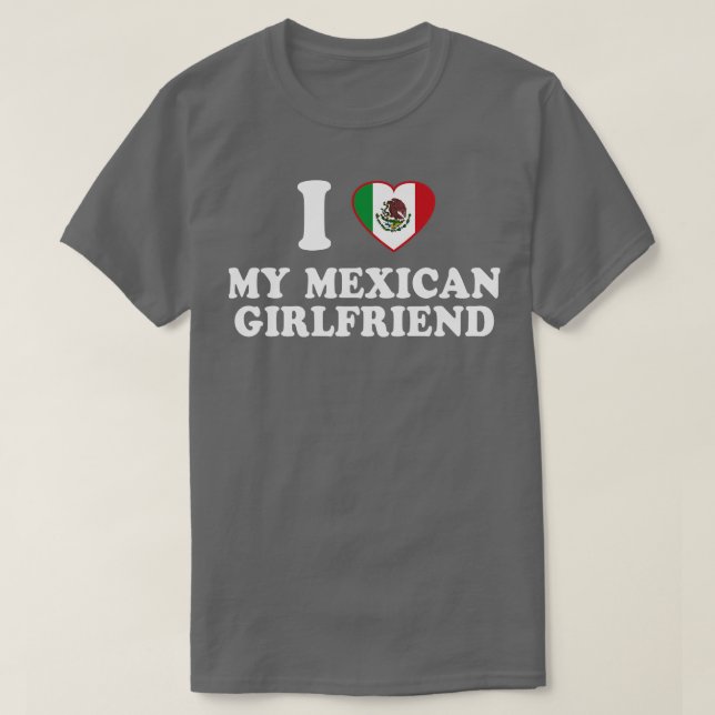 I Kärlek min mexikanska flickvän Mexico Flagga lat T Shirt (Design framsida)