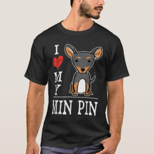 I Kärlek Min Min min Pin Gift Cute Tecknad Ministe T Shirt