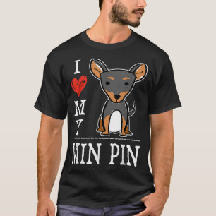 I Kärlek Min Min min Pin Gift Cute Tecknad Ministe T Shirt