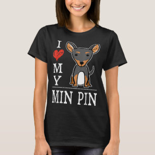 I Kärlek Min Min min Pin Gift Cute Tecknad Ministe T Shirt