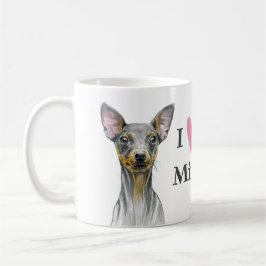 I kärlek min Min Pin Miniature pinscher Cute Hund Kaffemugg