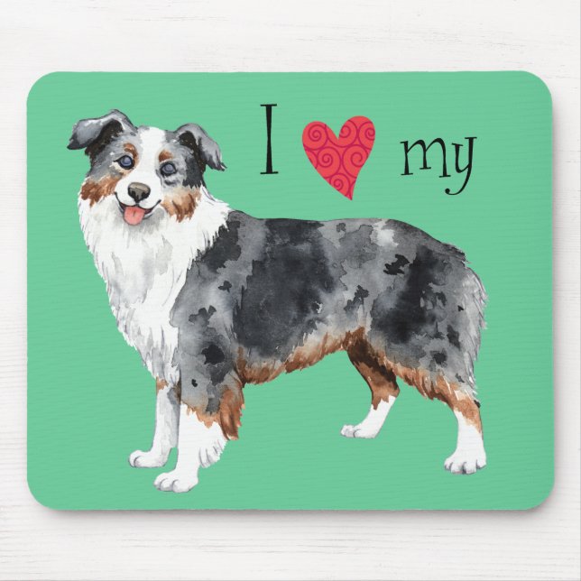 I Kärlek min Mini American Shepherd Musmatta (Framsidan)