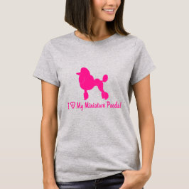 I Kärlek Min minister Pudel med hjärta och Tassar Tee Shirt
