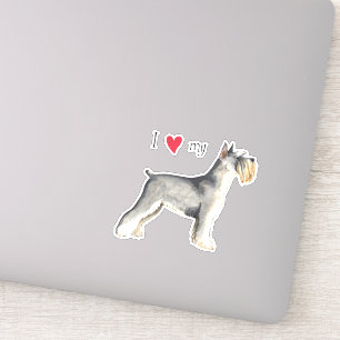 I Kärlek min minister Schnauzer Vinyl Sticker Klistermärken