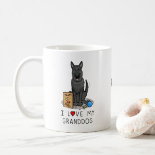 I Kärlek Min morhund Black German Shepherd Hund Kaffemugg