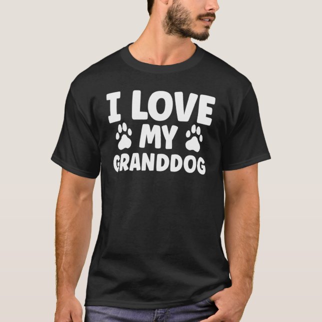 I Kärlek Min morhund Hund Granddad Grandpaw 11 T Shirt (Framsida)
