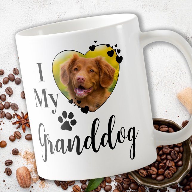 I Kärlek Min morhund Personlig morfar Pet Photo Kaffemugg (Skapare uppladdad)