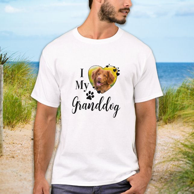 I Kärlek Min morhund Personlig morfar Pet Photo T Shirt (Skapare uppladdad)