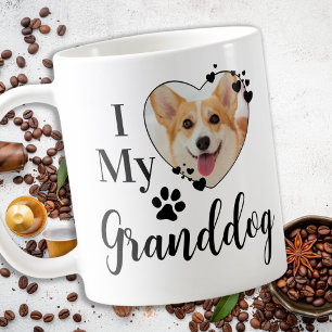 I Kärlek Min morhund Personlig morma Pet Photo Kaffemugg