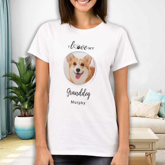 I Kärlek Min morhund Personlig Pet Grandma Photo T Shirt (Skapare uppladdad)