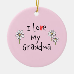 I Kärlek Min mormor Photo Ceramic Ornament