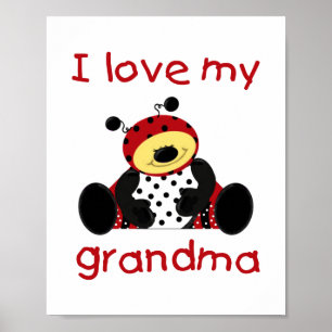 I kärlek min mormor (pojk ladybug) poster