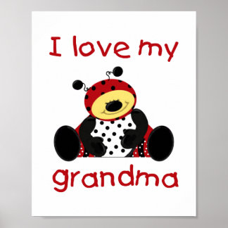 I kärlek min mormor (pojk ladybug) poster
