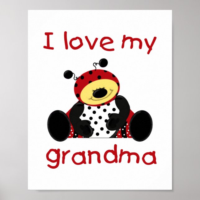 I kärlek min mormor (pojk ladybug) poster (Framsidan)