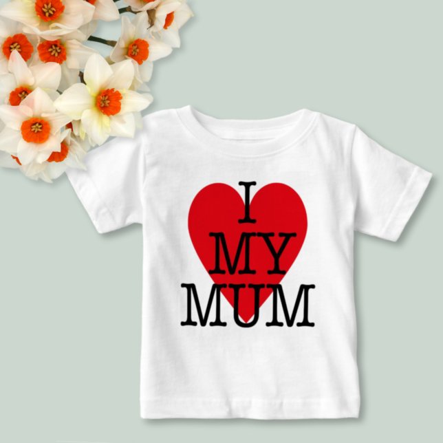 I kärlek min Morsa Red Kärlek Heart Family Valenti T-shirt (Skapare uppladdad)
