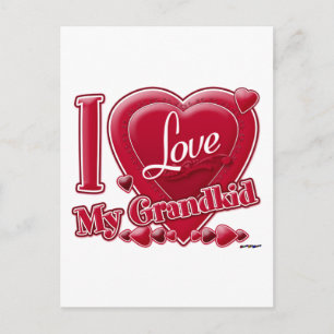I Kärlek Min morunge Red Hearts Vykort