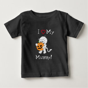 I Kärlek Min Mummy Happy halloween Cute Mummy Boy T Shirt