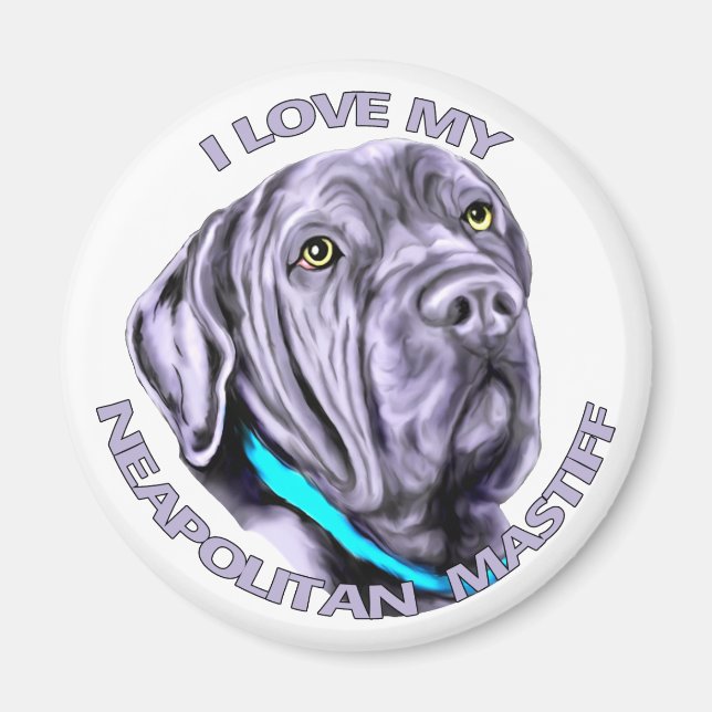 I Kärlek min Neapolitan Mastiff Magnet (Framsidan)