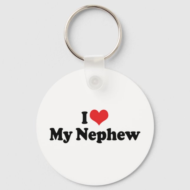 I Kärlek Min Nephew-nyckelkedja Nyckelring (Framsida)