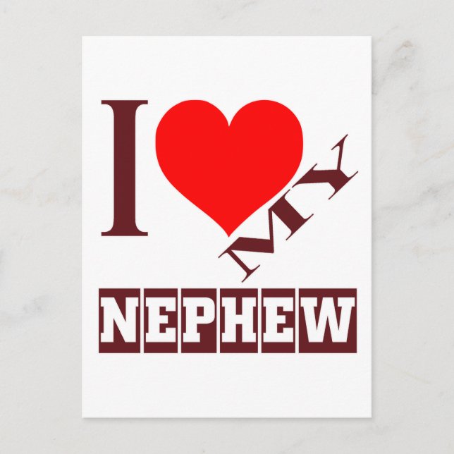 i kärlek min Nephew. Vykort (Framsida)