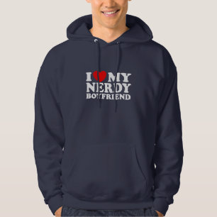 I Kärlek Min Nerdy Boykompis Tröja Med Luva