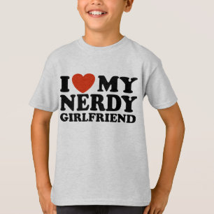 I Kärlek Min Nerdy Girlkompis Tee Shirt