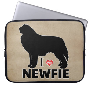 I Kärlek min Newfie Newfoundland Hund aveln Laptop Fodral