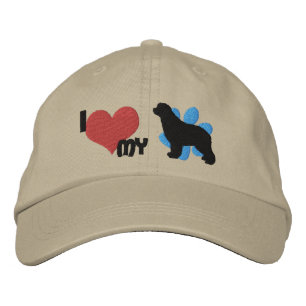 I Kärlek min Newfoundland Embroized Hat Broderad Keps