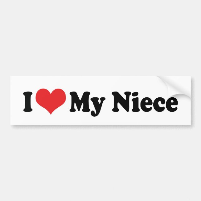 I Kärlek Min Niece Bumper Sticker Bildekal (Framsidan)