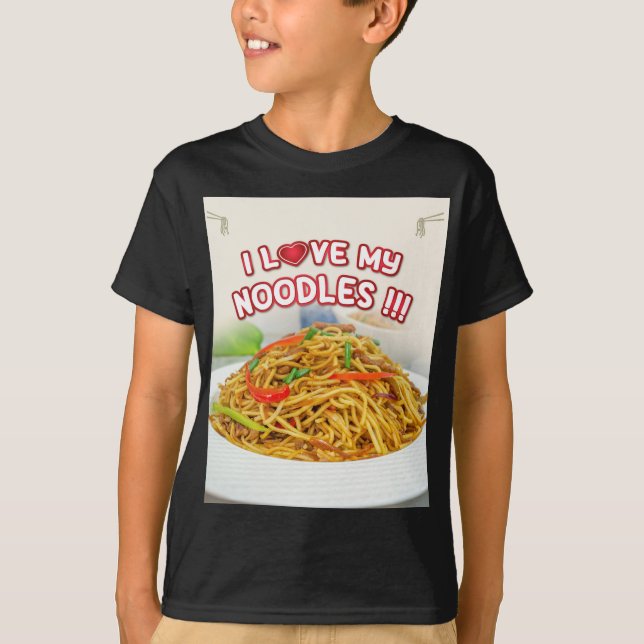 I Kärlek min Noodles T Shirt (Framsida)