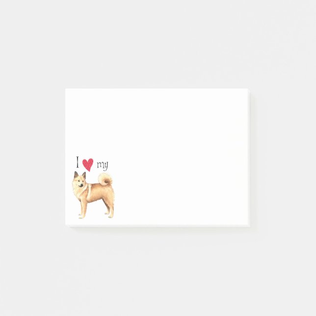 I Kärlek min norska buhund Post-it Block (Framsida)