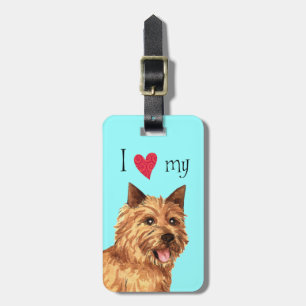 I Kärlek min norwich Terrier Bagagebricka