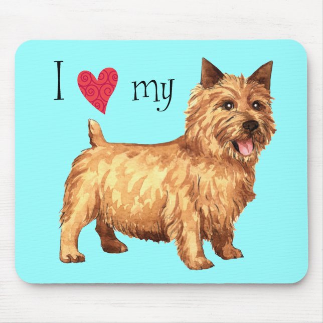 I Kärlek min norwich Terrier Musmatta (Framsidan)