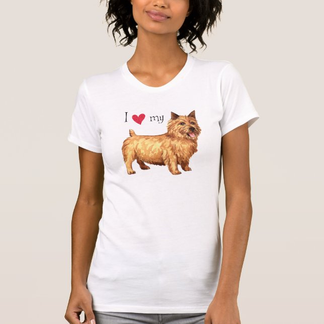 I Kärlek min norwich Terrier T-shirt (Framsida)