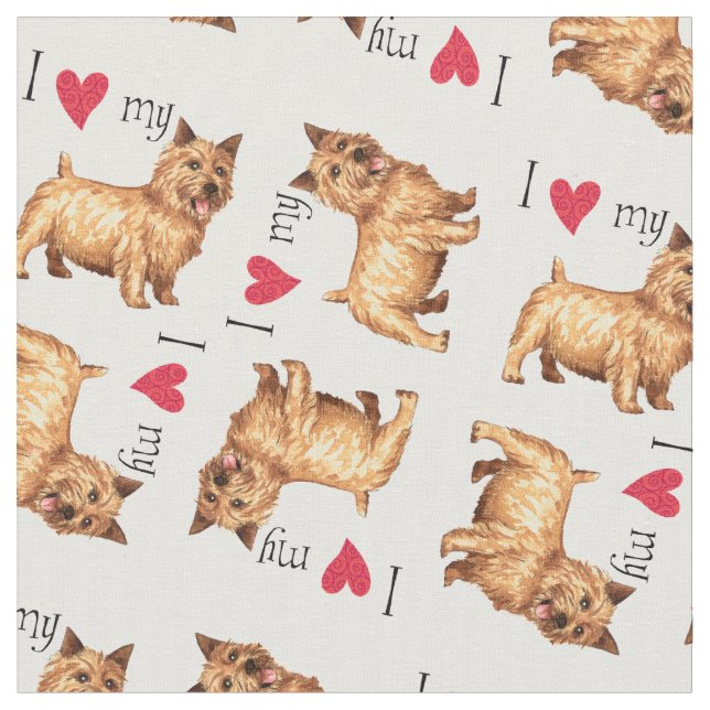 I Kärlek min norwich Terrier Tyg (Närbild)