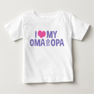 I Kärlek min Oma och Opa Baby T-Shirt
