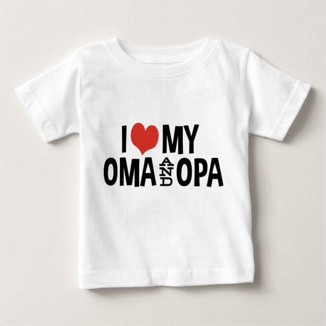 I Kärlek min Oma och Opa T-shirt (Framsida)