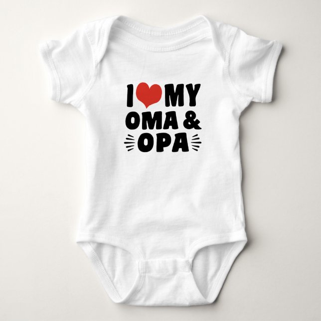 I Kärlek min Oma och Opa Tee (Framsida)