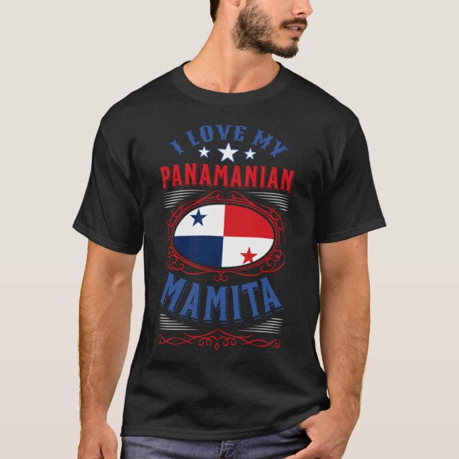 I kärlek min Panamaniska mamita T Shirt (Framsida)