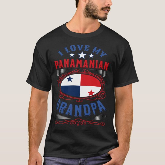 I kärlek min panamanska morfar t shirt (Framsida)