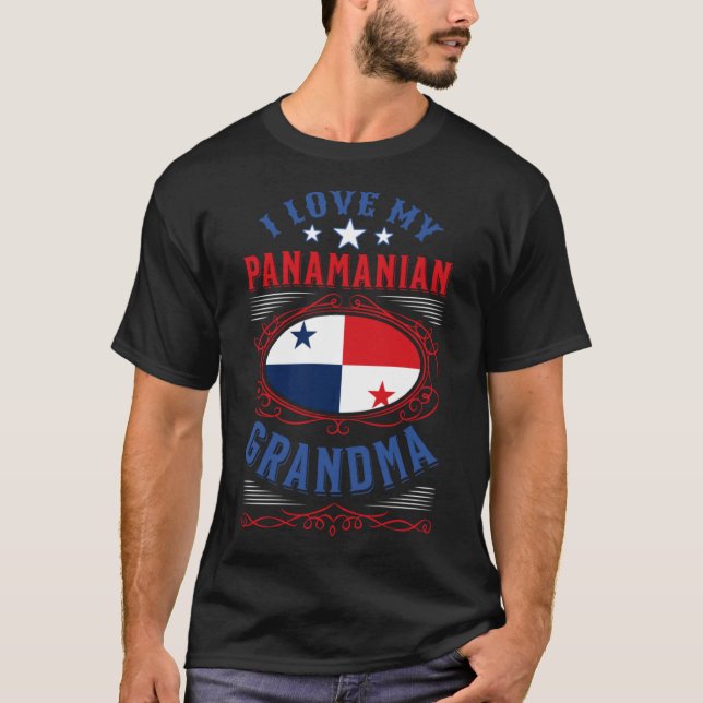 I kärlek min panamanska mormor t shirt (Framsida)