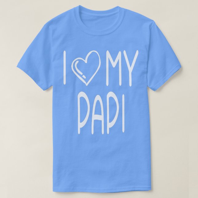 I Kärlek min Papi Roligt-familj Kärlek T Shirt (Design framsida)