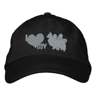 I Kärlek min Papillon Monochrome Broderad Keps