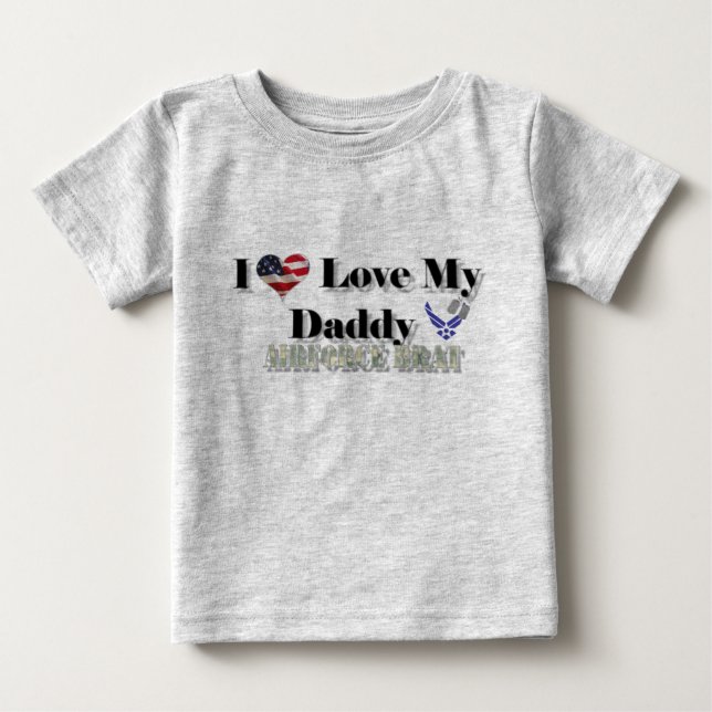 I Kärlek Min pappa (Airforce Brat) Tee Shirt (Framsida)