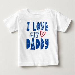 I Kärlek Min pappa Heart Blue Typography T Shirt