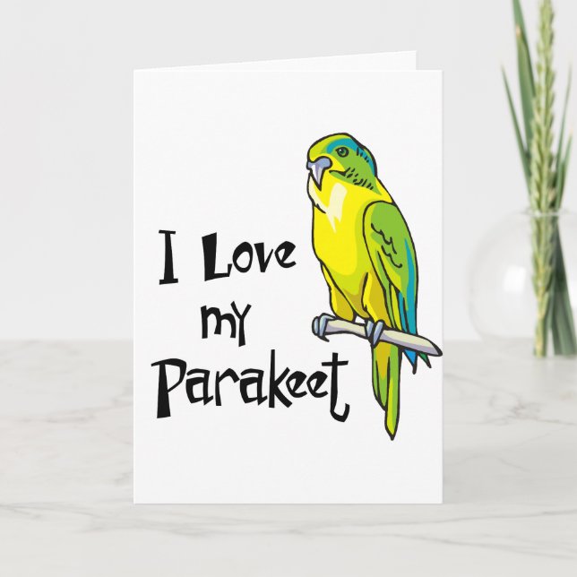 I Kärlek min parakeet Kort (Framsida)