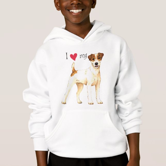 I Kärlek min Parson Russell Terrier T Shirt (Framsida)
