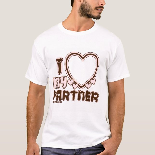I Kärlek, min partner Anpassningsbar T-shirt i BRO (Framsida)