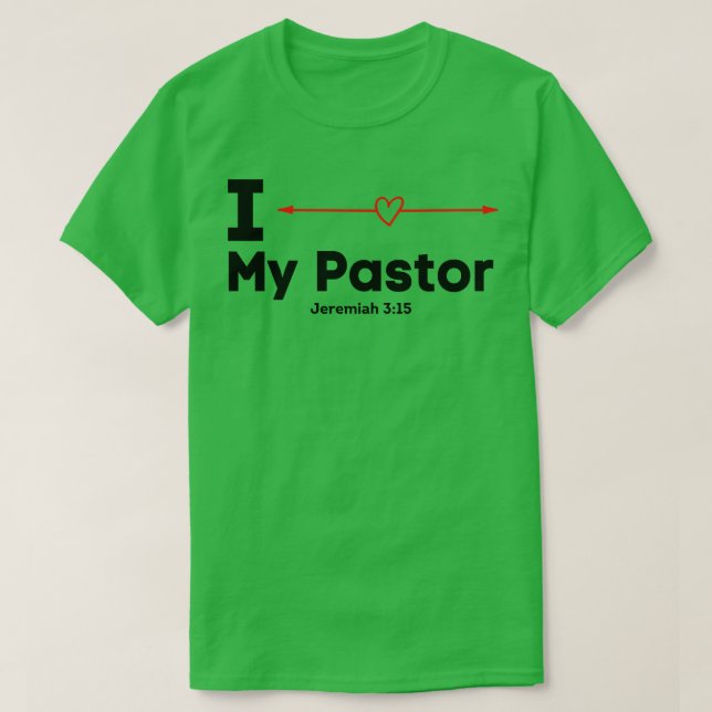 I Kärlek Min pastor T Shirt (Design framsida)